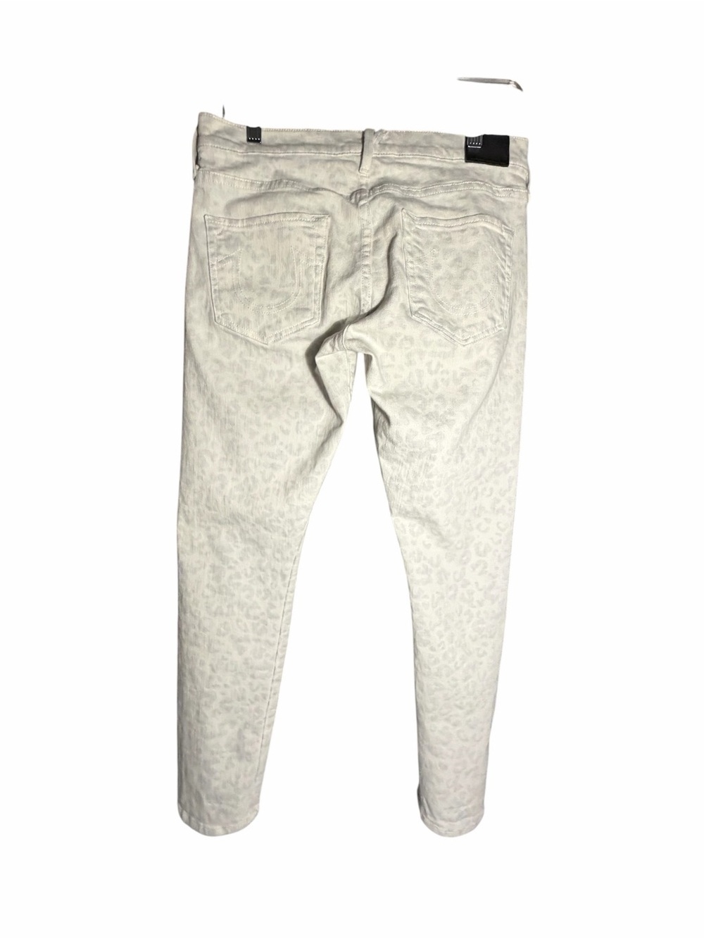 True Religion LIV  Low Rise Relaxed Skinny Light Gray Patterned Jeans Sz 27 - Picture 3 of 15
